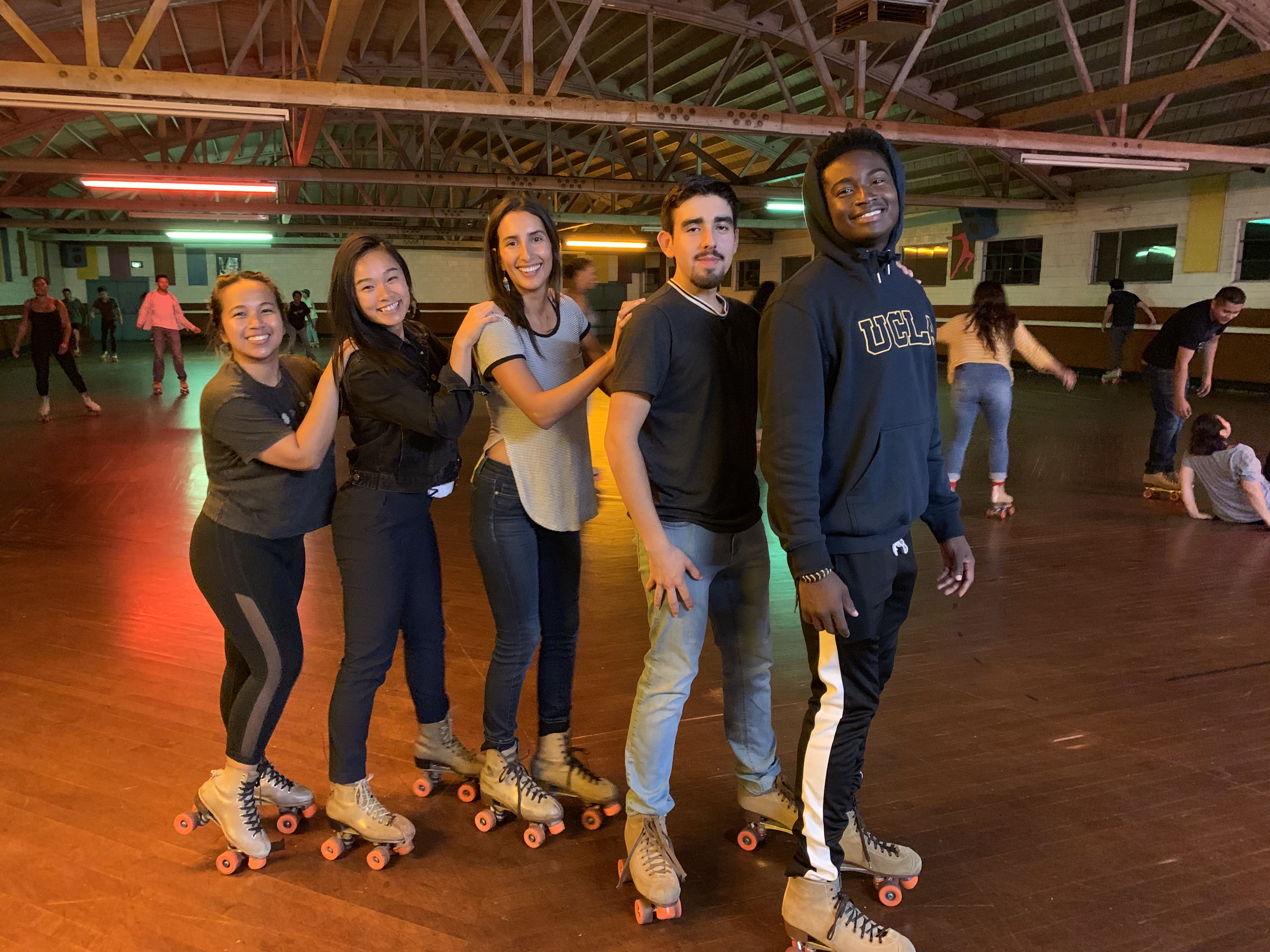 EOP Staff roller skating
